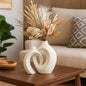 Luxury White Ceramic Vase Set of 2