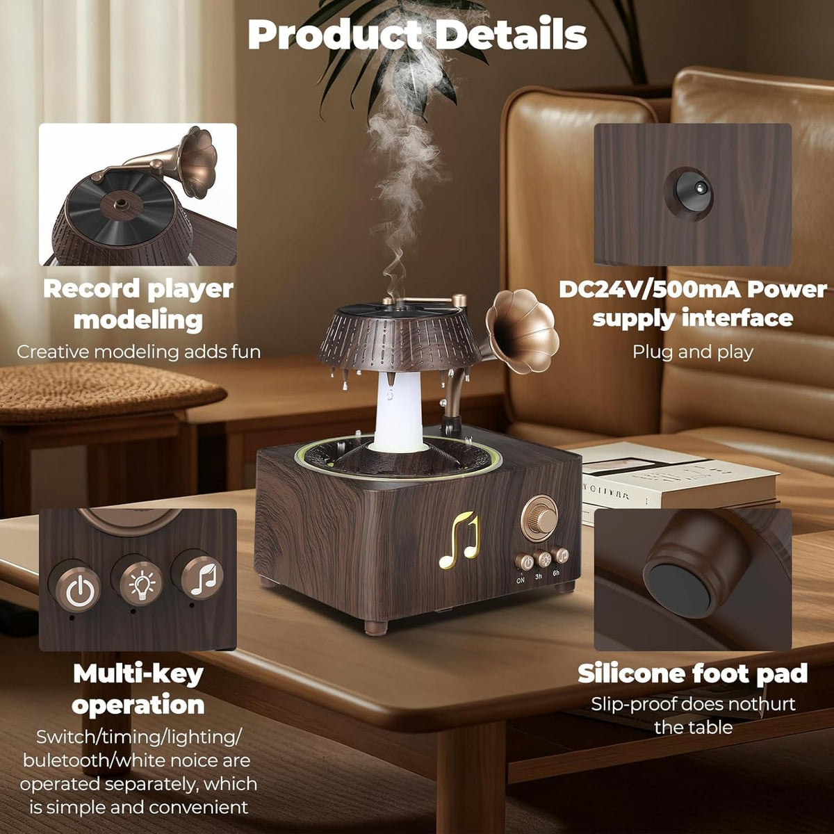 Electric Rotating Water Drop Aromatherapy Diffuser