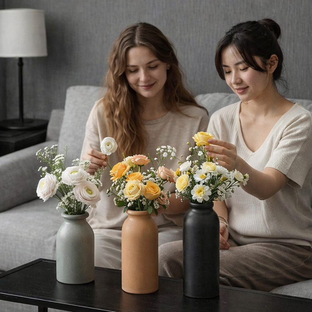 Ceramic Vase Set of 3 - Perfect for Home Decor