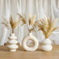 Luxury White Ceramic Flower Vase - set of 3