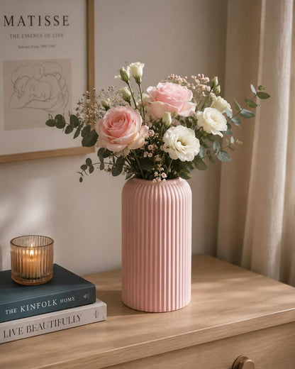 Ribbed Flower Vase