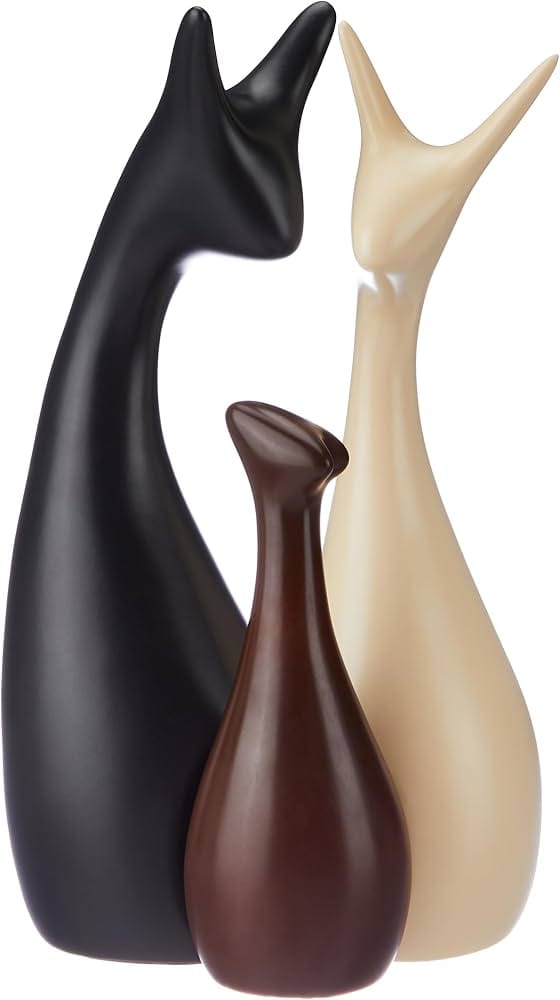 Ceramic Deer Family Figurine - Set of 3