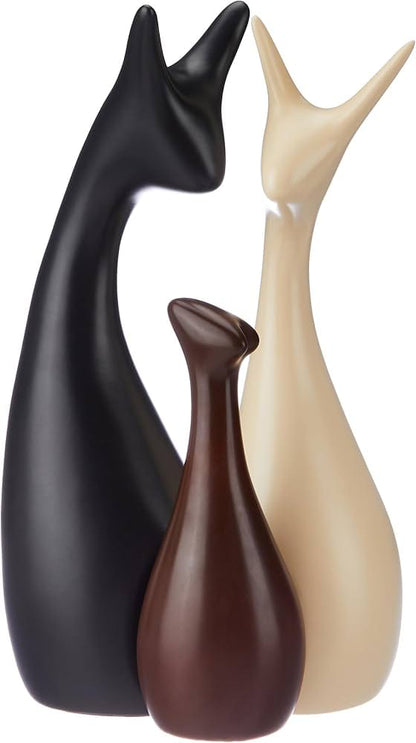 Ceramic Deer Family Figurine - Set of 3