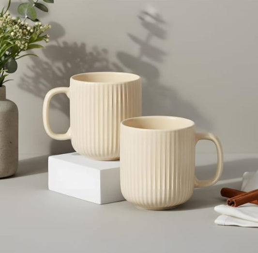 Ribbed cups - set of 2