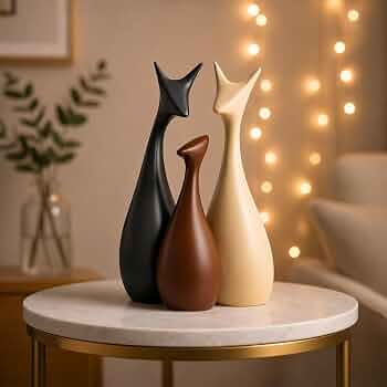 Ceramic Deer Family Figurine - Set of 3
